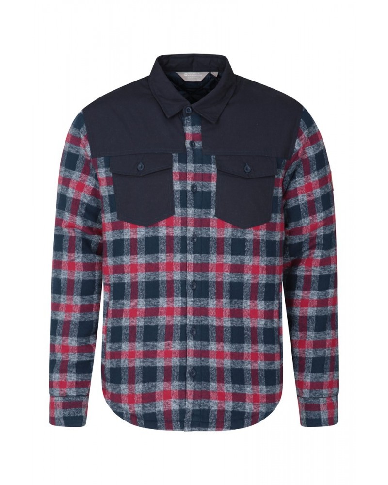 Flannel Insulated Mens Shacket Grey $26.50 Jackets