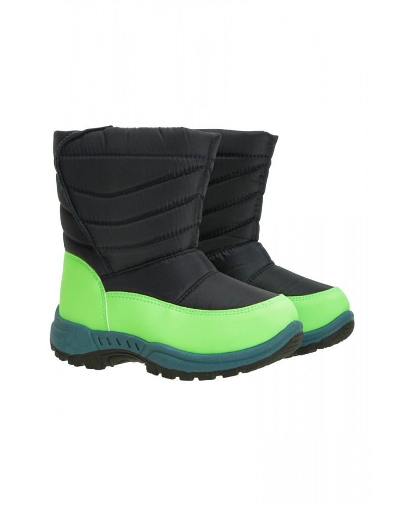 Caribou Toddler Adaptive Snow Boots Lime $15.89 Footwear