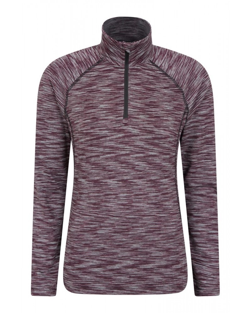 Bend And Stretch Womens Half-Zip Midlayer Burgundy $19.79 Active