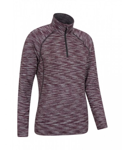 Bend And Stretch Womens Half-Zip Midlayer Burgundy $19.79 Active