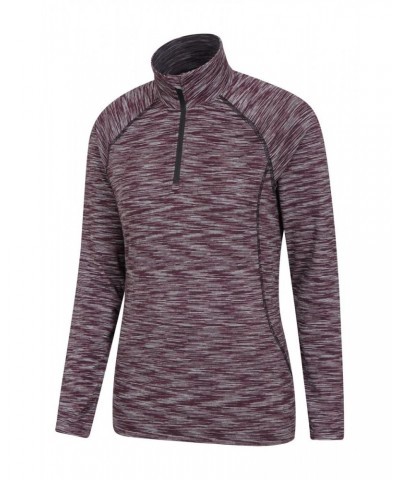 Bend And Stretch Womens Half-Zip Midlayer Burgundy $19.79 Active