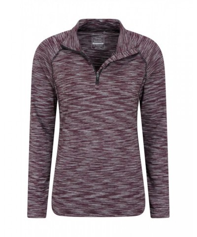 Bend And Stretch Womens Half-Zip Midlayer Burgundy $19.79 Active