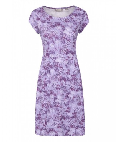 Sorrento Womens Printed Short Sleeve UV Dress Purple $21.82 Dresses & Skirts