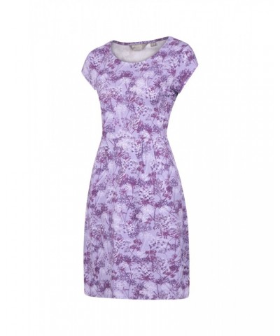 Sorrento Womens Printed Short Sleeve UV Dress Purple $21.82 Dresses & Skirts