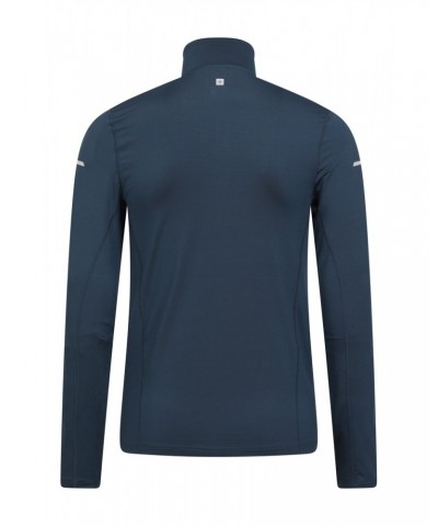 Vault Mens Recycled Half-Zip Top Navy $22.79 Tops