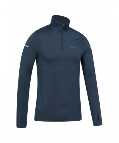 Vault Mens Recycled Half-Zip Top Navy $22.79 Tops