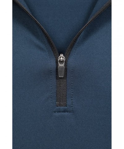 Vault Mens Recycled Half-Zip Top Navy $22.79 Tops