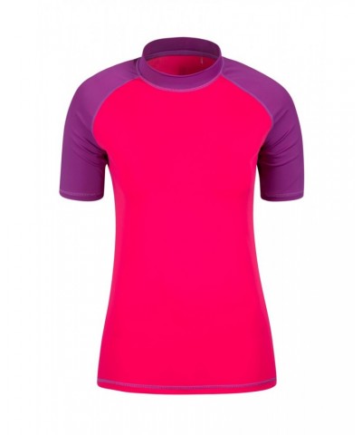 Womens UV Rash Guard Bright Pink $16.82 Swimwear