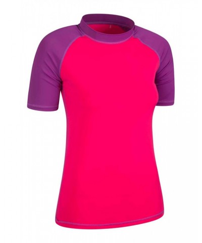 Womens UV Rash Guard Bright Pink $16.82 Swimwear