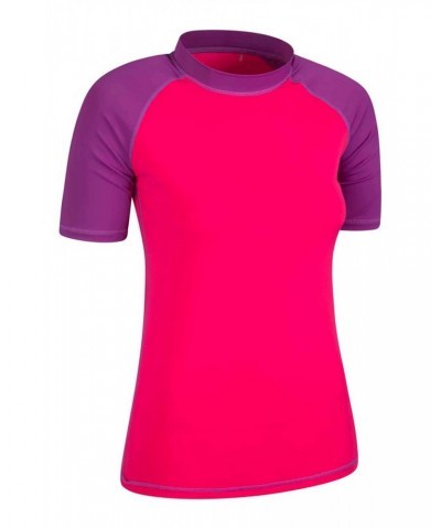 Womens UV Rash Guard Bright Pink $16.82 Swimwear