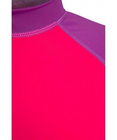 Womens UV Rash Guard Bright Pink $16.82 Swimwear