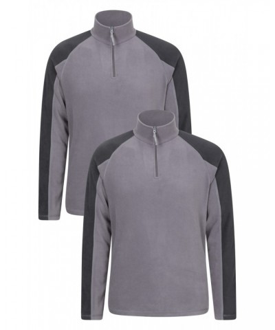 Ashbourne Mens Half-Zip Fleece Multipack Dark Grey $20.99 Fleece