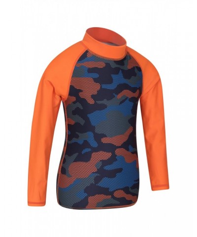 Long Sleeved Printed Kids Rash Guard Cobalt $11.72 Swimwear