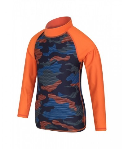 Long Sleeved Printed Kids Rash Guard Cobalt $11.72 Swimwear