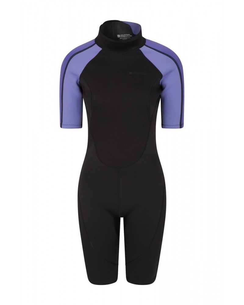 Shorty Womens 2.5/2mm Wetsuit Purple $43.34 Swimwear