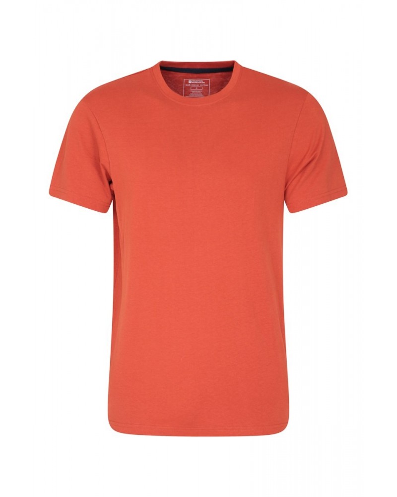 Eden Mens Organic Plain T-Shirt Rust $10.79 Tops