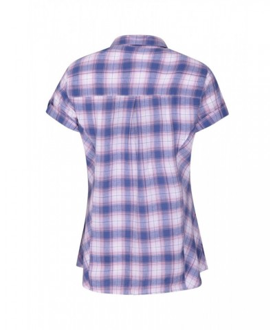 Holiday Womens Cotton Shirt Purple $16.17 Tops