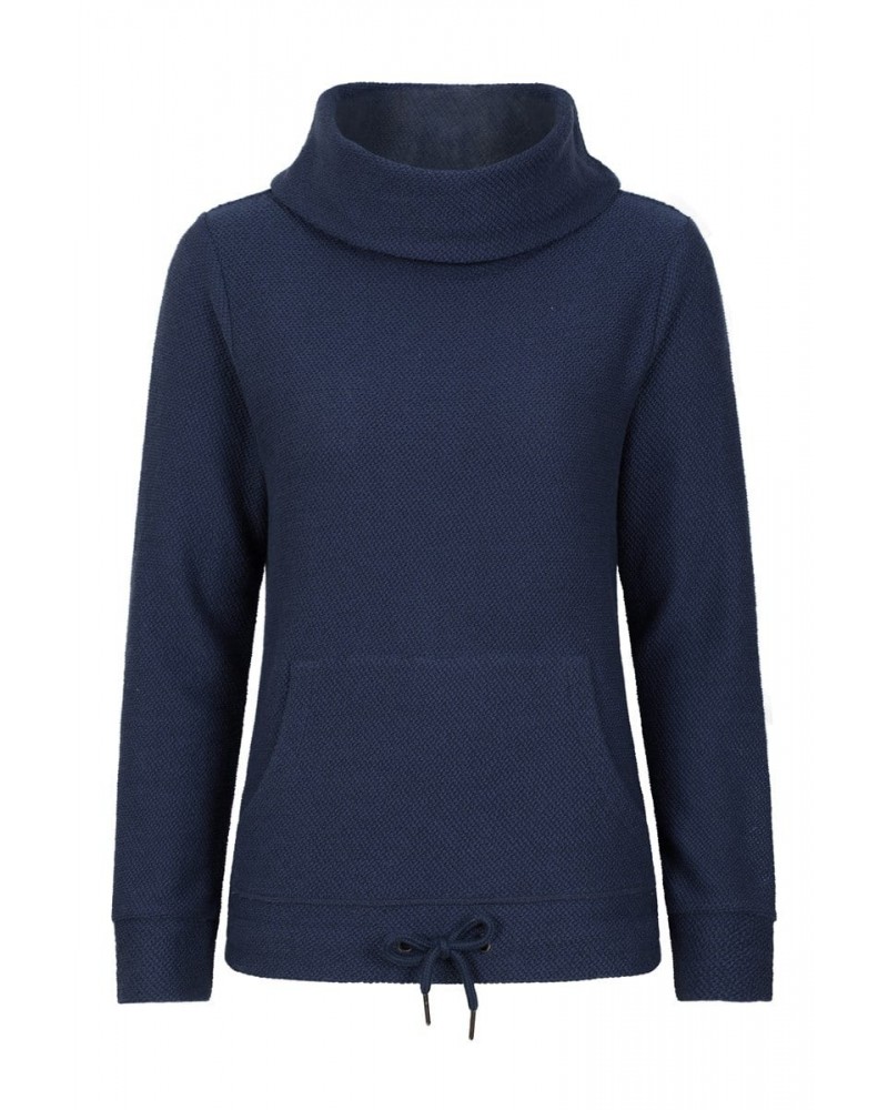 Cambridge Womens Cowl Neck Top Navy $20.51 Tops