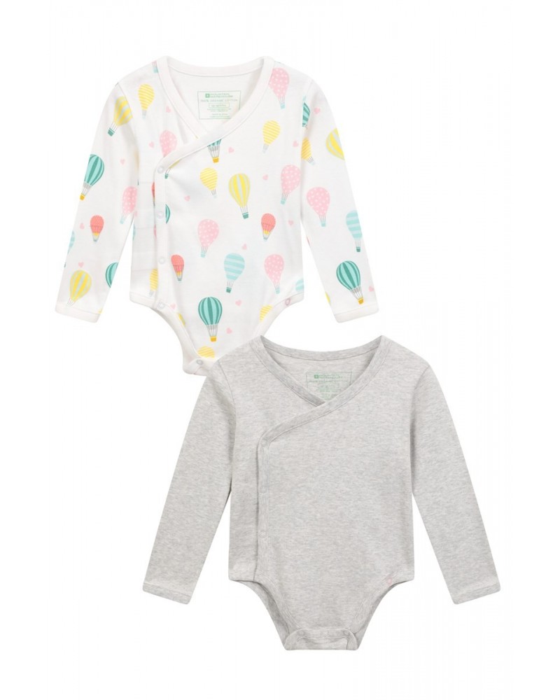 Organic Kimono Bodysuits - 2-Pack Beige $14.78 Babywear