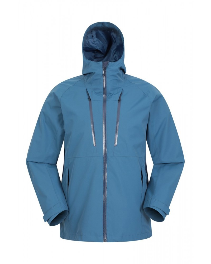 Stride Extreme Stretch Panel Mens Waterproof Jacket Blue $37.79 Jackets