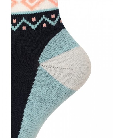 Isocool Womens Patterned Knee Length Ski Socks Navy $11.39 Accessories