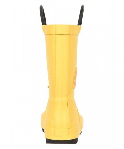 Kids Short Character Handle Rain Boots Yellow $12.74 Footwear