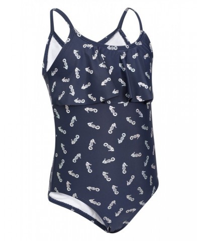 Kids Ruffle Swimsuit Navy $12.75 Swimwear