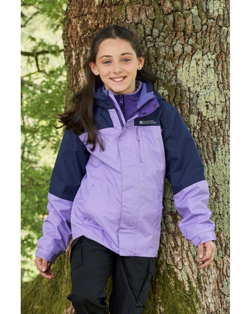 Climb Kids 3-in-1 Waterproof Jacket Purple $32.00 Jackets