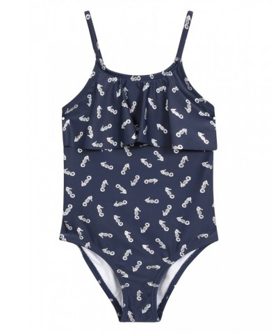 Kids Ruffle Swimsuit Navy $12.75 Swimwear