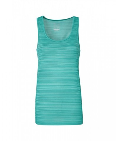 Endurance Striped Womens Tank Top Bright Green $10.99 Tops