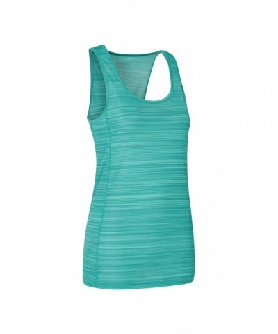 Endurance Striped Womens Tank Top Bright Green $10.99 Tops