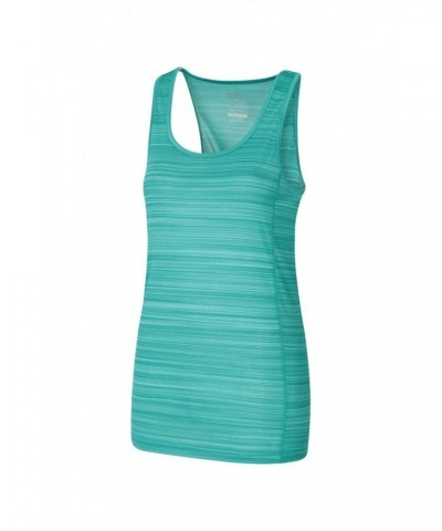 Endurance Striped Womens Tank Top Bright Green $10.99 Tops