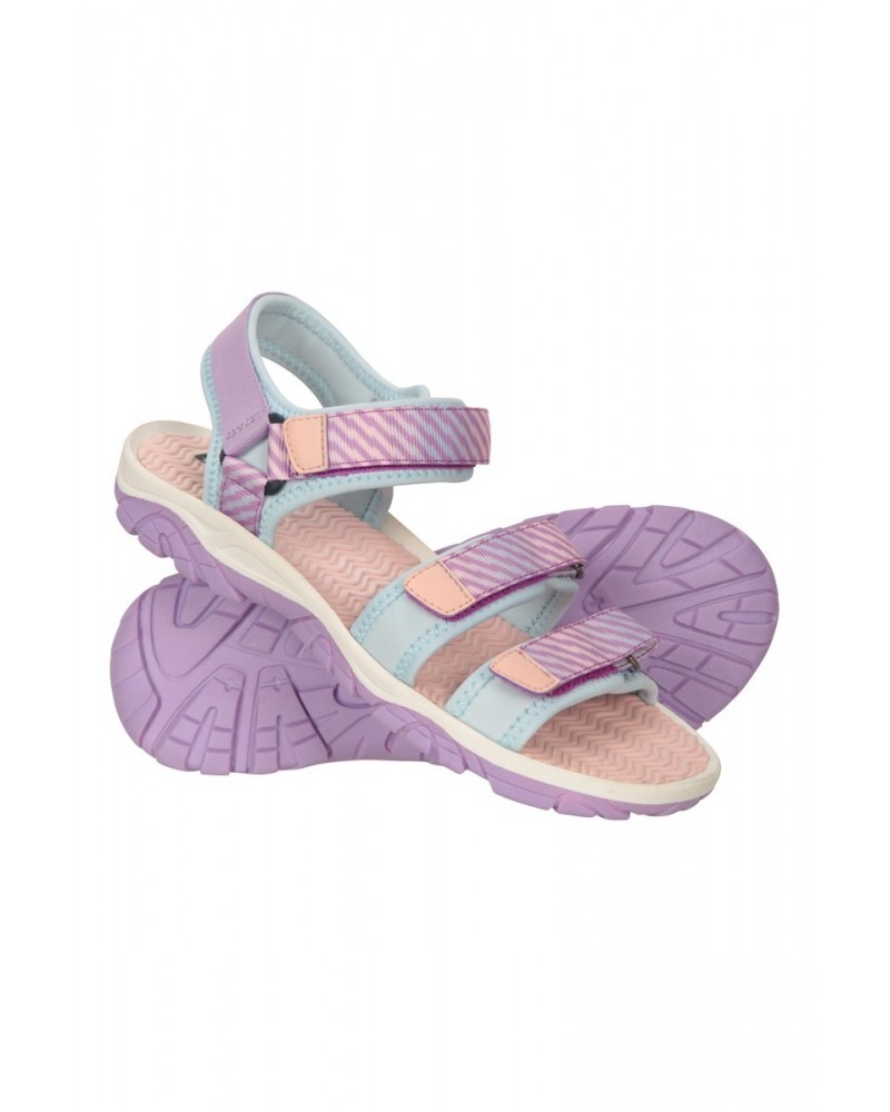 3-Strap Kids Sandals Purple $18.13 Footwear