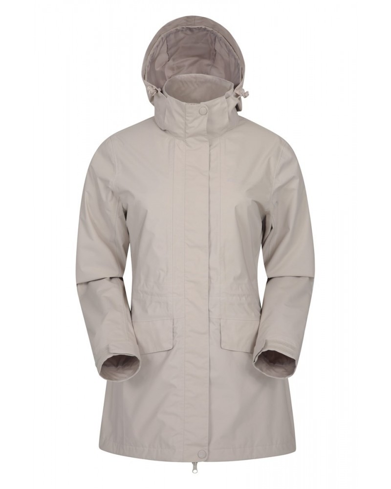 Glacial Extreme Womens Long Waterproof Jacket Beige $29.40 Jackets