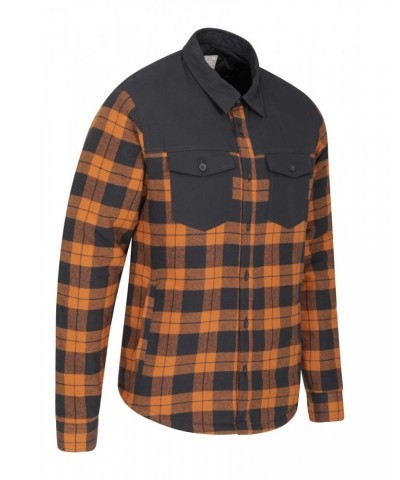 Flannel Insulated Mens Shacket Yellow $26.50 Tops