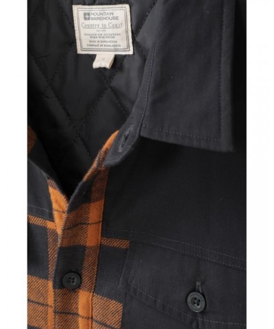 Flannel Insulated Mens Shacket Yellow $26.50 Tops