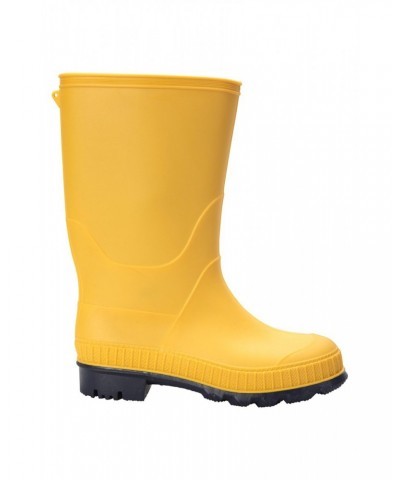 Plain Kids Rain Boots Mustard $13.76 Footwear