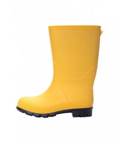 Plain Kids Rain Boots Mustard $13.76 Footwear