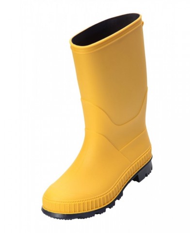 Plain Kids Rain Boots Mustard $13.76 Footwear