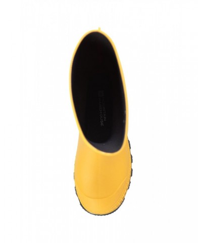 Plain Kids Rain Boots Mustard $13.76 Footwear