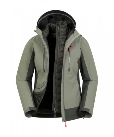 Edge Extreme Womens 3 in 1 Waterproof Jacket Khaki $71.49 Jackets