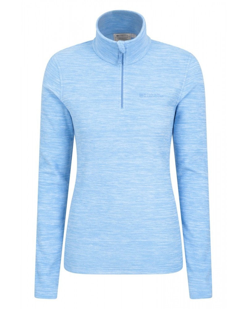 Snowdon Melange Womens Half-Zip Fleece Corn Blue $14.49 Fleece