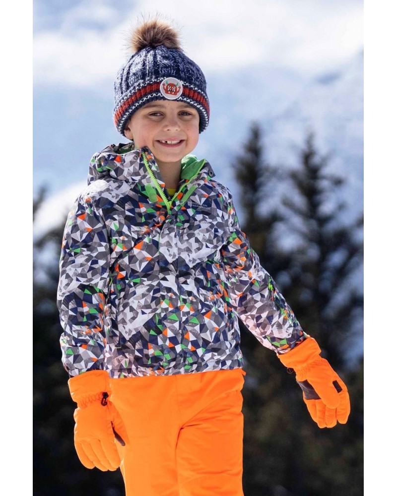 Mogal Printed Kids Ski Jacket Geo Triangle $24.74 Jackets