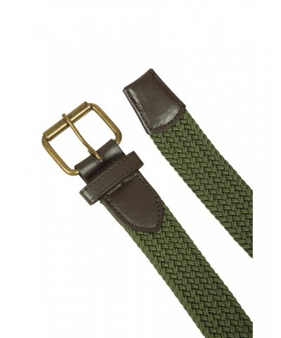 Womens Casual Webbed Belt Khaki $9.17 Accessories