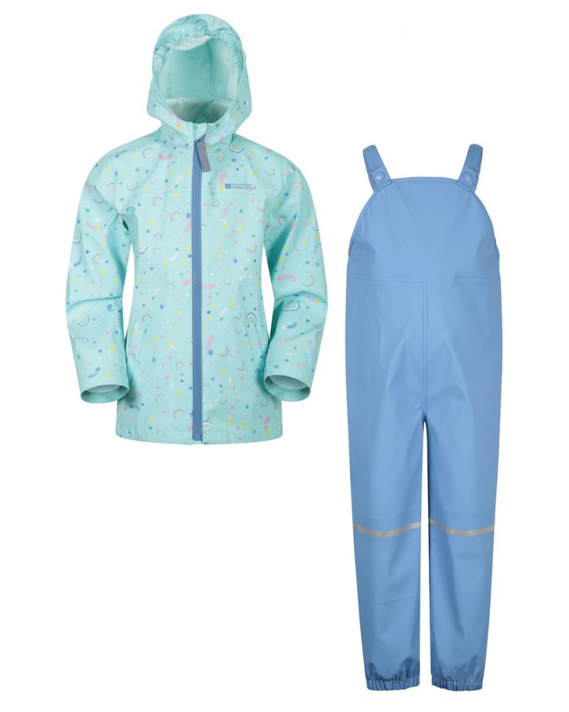 Raindrop Waterproof Jacket and Pants Set Teal $30.20 Babywear