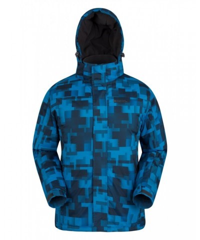 Shadow Mens Printed Ski Jacket Blue $30.79 Jackets