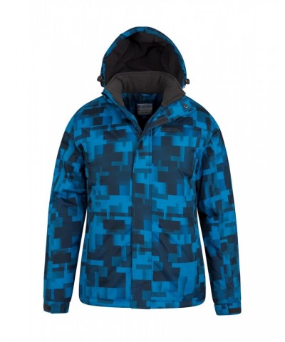 Shadow Mens Printed Ski Jacket Blue $30.79 Jackets