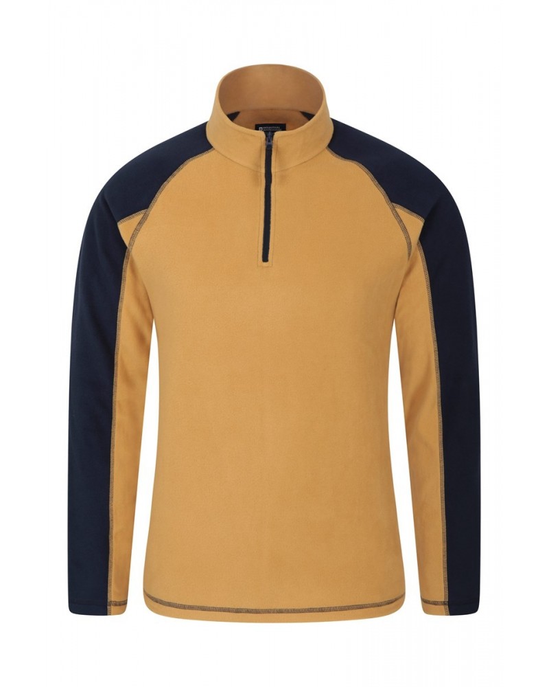 Ashbourne Mens Half-Zip Fleece Beige $13.74 Fleece