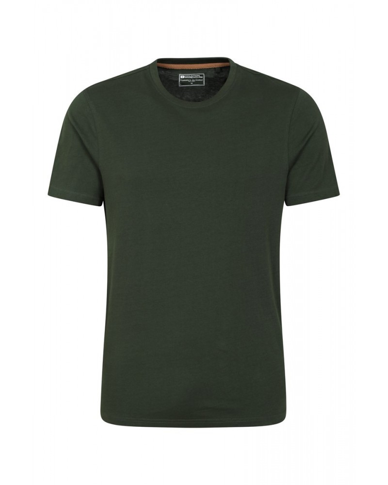 Flint Mens Crew Neck T-Shirt Khaki $10.79 Tops