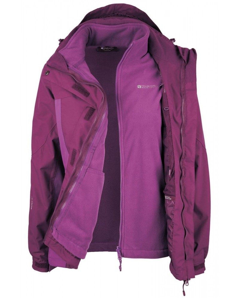 Storm Womens Waterproof 3 in 1 Jacket Dark Purple $57.19 Jackets